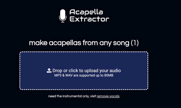 Acapella extractor online