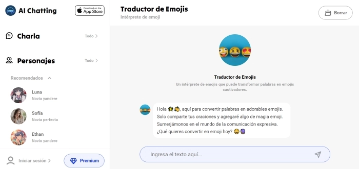 AI Chatting - Traductor de Emojis con IA