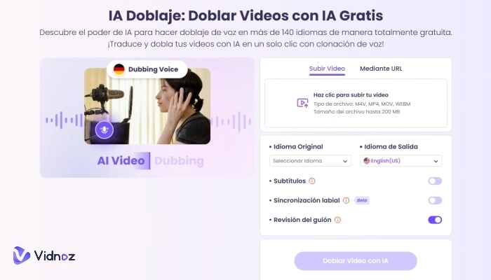 Vidnoz AI Video Dubbing