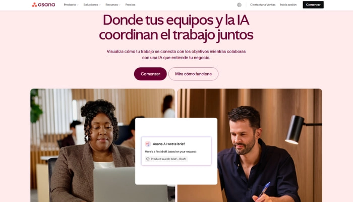 aplicacion del programa de induccion Asana