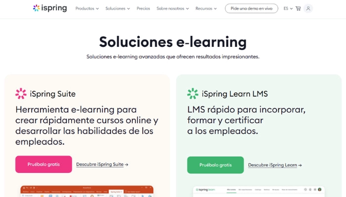 aplicacion del programa de induccion tipo de sesion iSpring