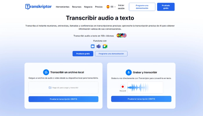 app para transcribir audio a texto gratis iphone transkriptor