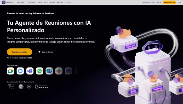 asistente ia gratis de MeetGeek