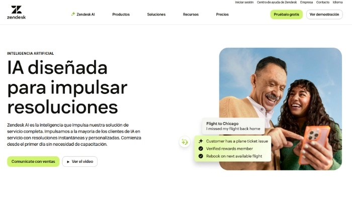 asistente virtual ia de Zendesk AI