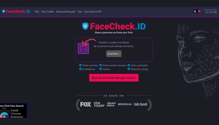 buscar personas por foto con facecheck id