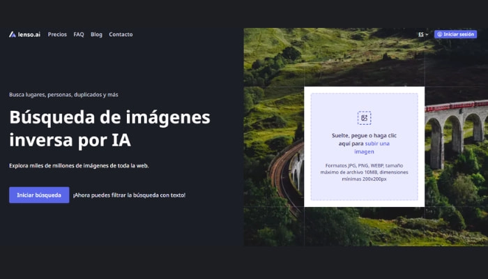 buscar personas por foto con lenso ai
