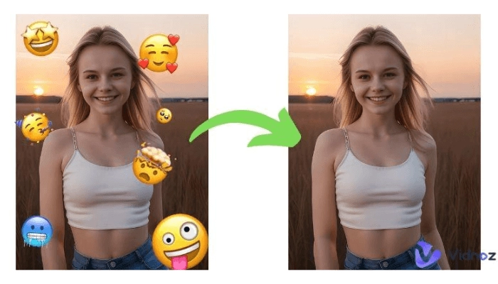 Cómo quitar emojis de una foto