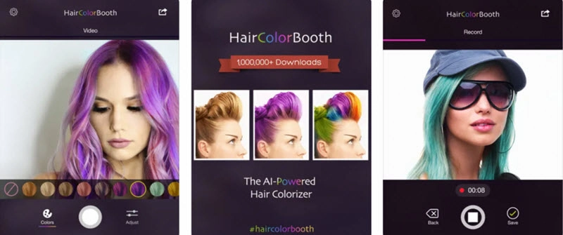 Cambiador de color de pelo con Hair Color Booth