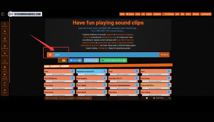 cambiador de voz elmo 101soundboards