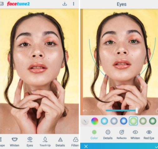 Cambiar Color de Ojos con Facetune2