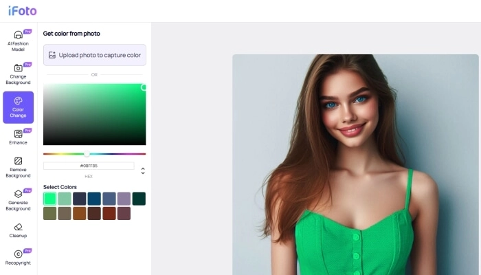 Cambiar color de ropa en fotos con iFoto