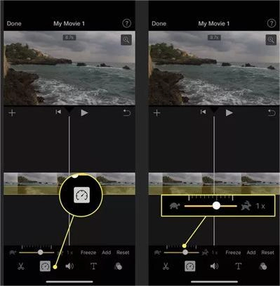Ajustar Velocidad de Video en iMovie