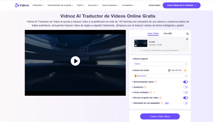 catalan a espanol vidnoz