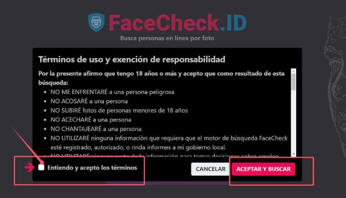 como buscar personas por foto con facecheck id