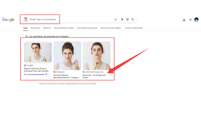 como encontrar a alguien por foto en google paso2