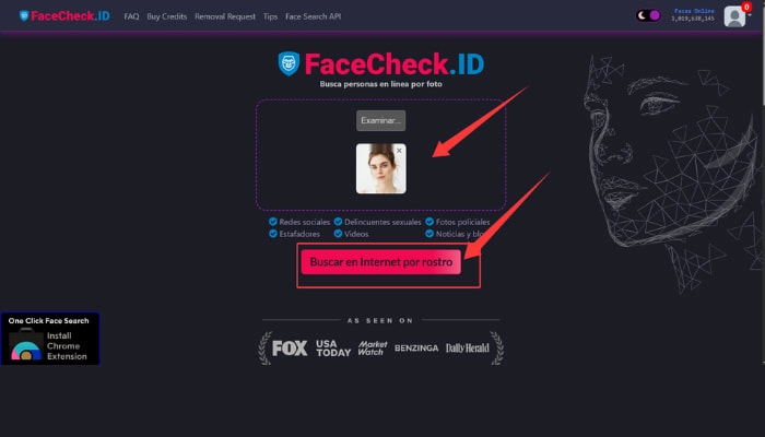 como encontrar a una persona por una foto en facecheck id paso2