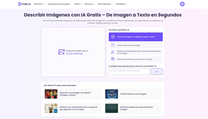 como hacer una ficha tecnica con el descriptor de imagenes de vidnoz