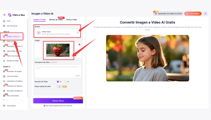 como hacer video de caras con frutas con vidnoz paso 1