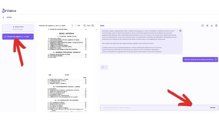 como preguntar a la inteligencia artificial de vidnoz