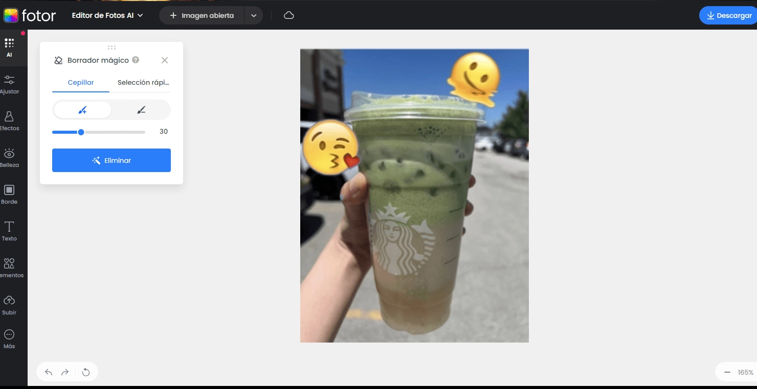 Como quitar emojis de una foto con Fotor