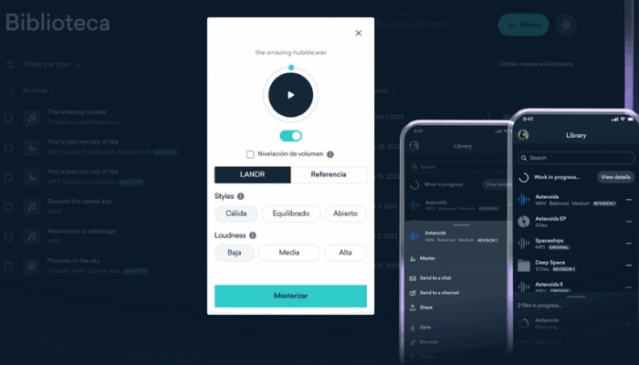 como usar masterizar con ia de landr