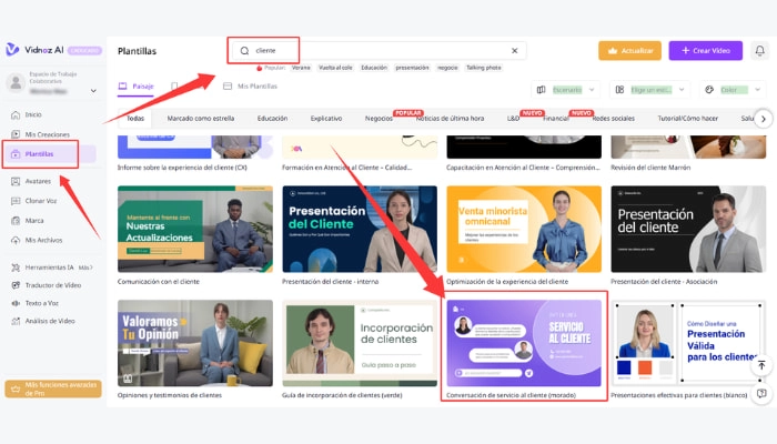 como usar Vidnoz AI como ia crm paso 1