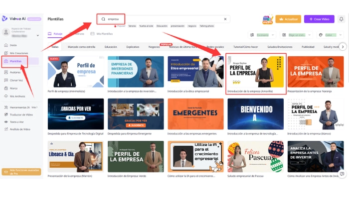 como usar Vidnoz para crear videos de induccion de personal paso 1
