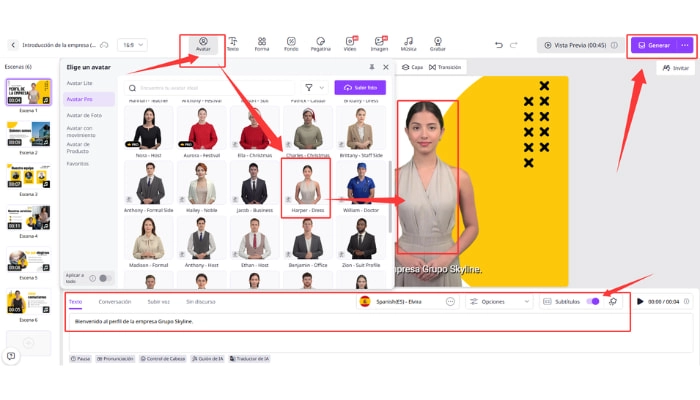 como usar Vidnoz para crear videos de induccion de personal paso 2