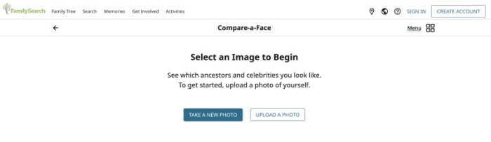 comparador de rostros familysearch