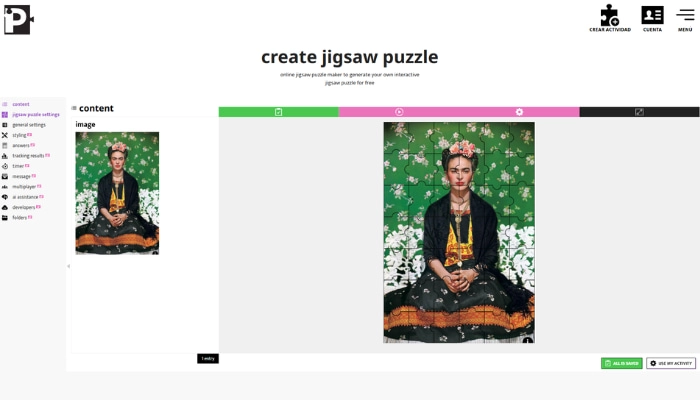 convertir foto en puzzle con Picture Puzzle Maker