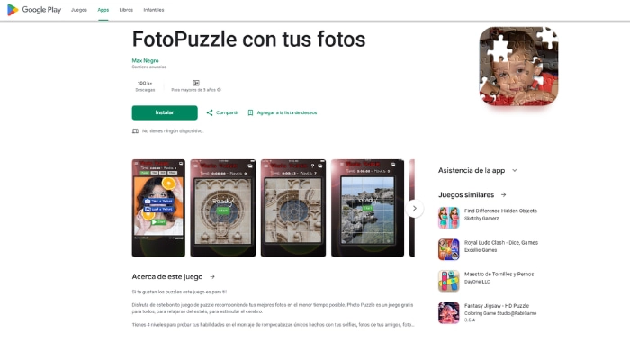 convertir imagen en puzzle gratis con PhotoPuzzle