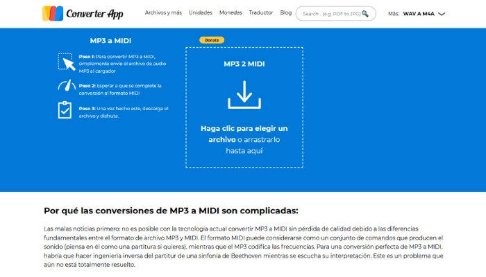 convertir mp3 en midi con converter app