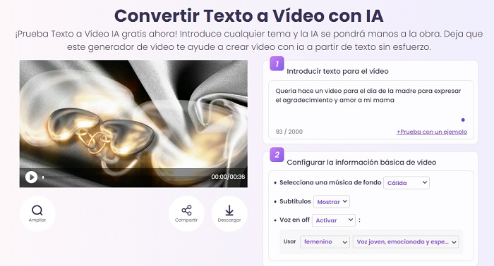 Convertir Texto a Vídeo con IA