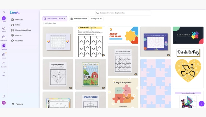 crear puzzle a partir de imagen para imprimir con Canva