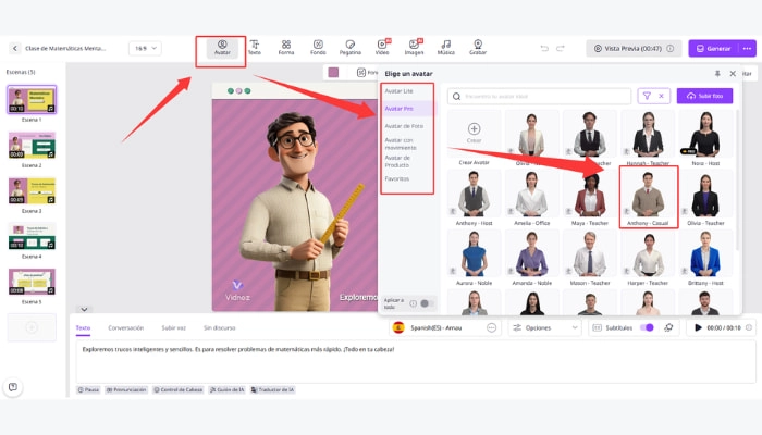 crear un curso online del aula invertida con vidnoz paso 2