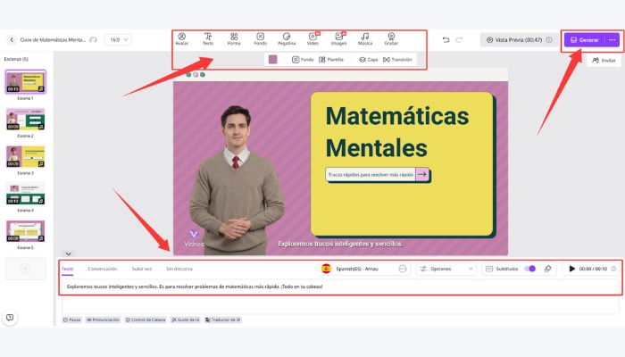 crear un curso online del aula invertida con vidnoz paso 3