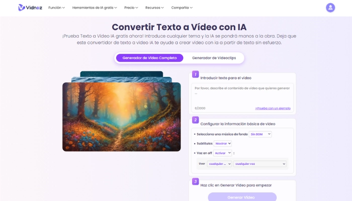 Crear videos 3D a partir de texto online gratis