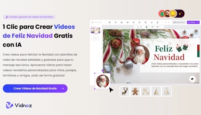 Crear videos de feliz navidad vidnoz AI