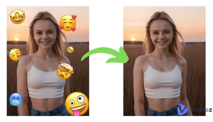 Cómo quitar emojis de una foto con 5 eliminadores [Online/Móvil/PC]