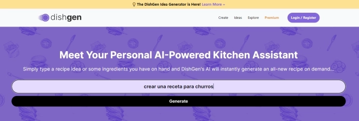 Dishgen - generador de recetas IA