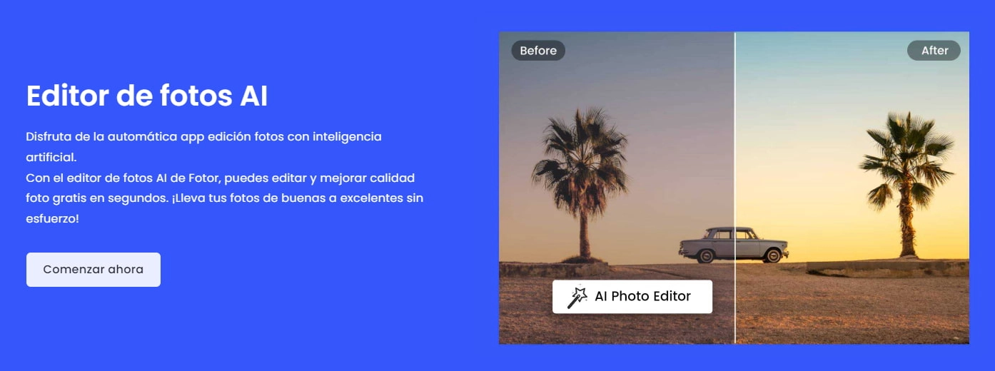 Editor de fotos AI de Fotor