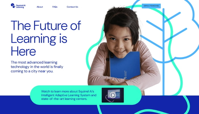 ejemplo de la herramienta de asistentes virtuales tipo chatbot squirrel ai