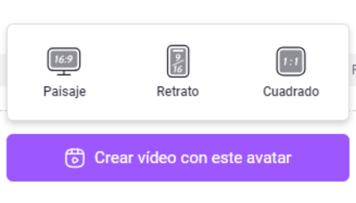 Elegir diferentes formatos de video