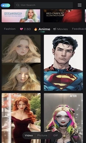 elegir un filtro con faceplay