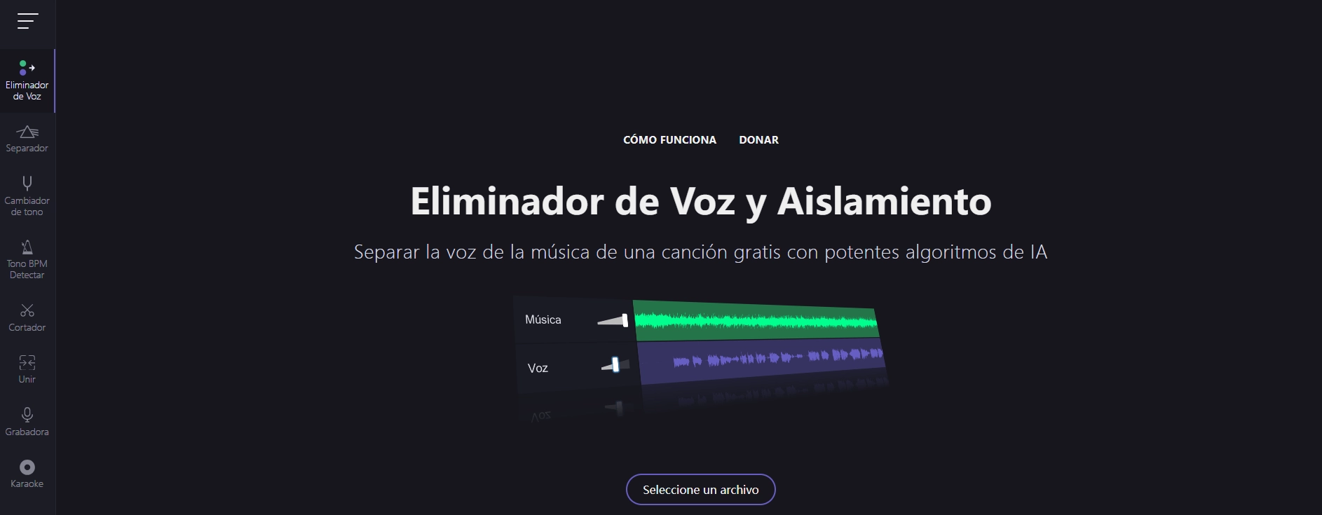 Eliminador de voz y aislamienro