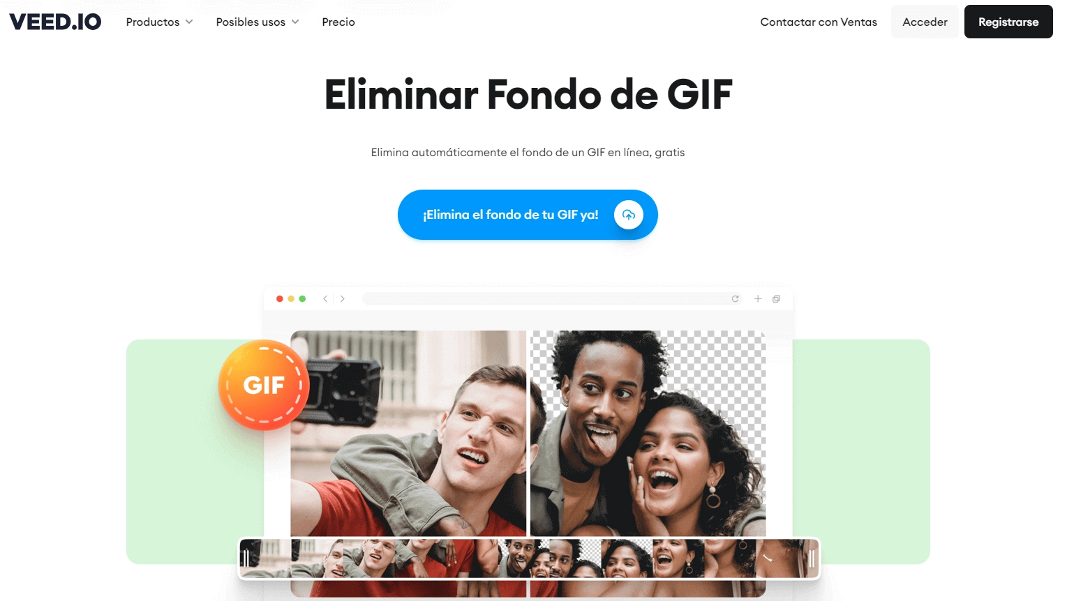 eliminar fondo de gif con veed