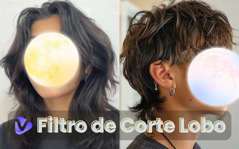 Filtro de IA para probar corte lobo con textura en línea y gratis