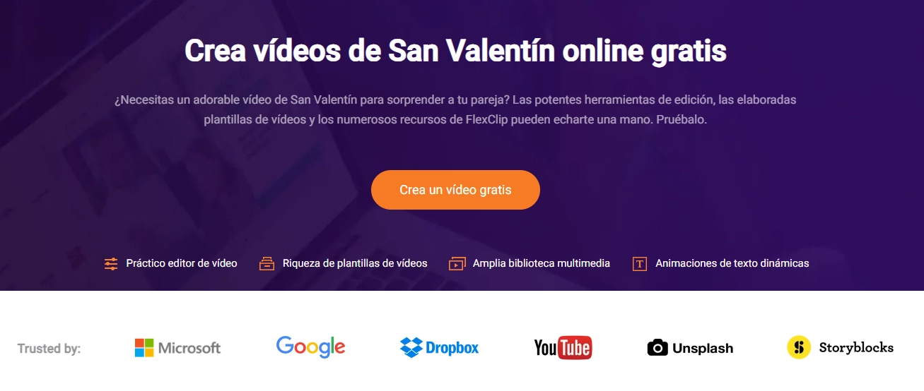 flexclip crea videos de san valentin online gratis