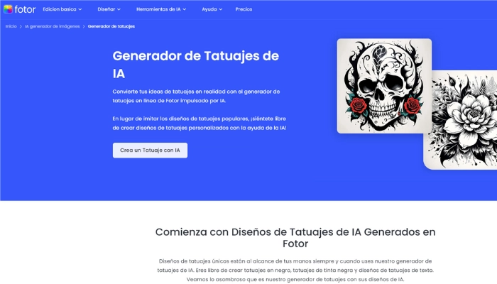 Fotor Generador de Tatuajes de IA