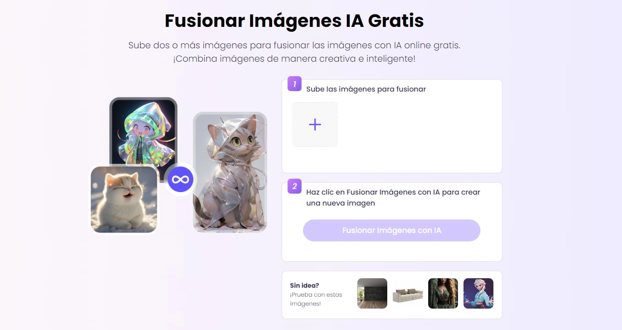 Fusionar imágenes IA gratis con Vidnoz AI